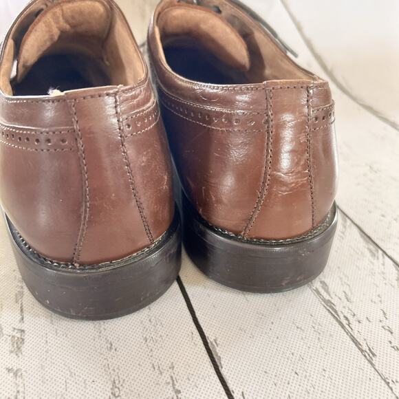 Sz 14 Stacy Adams Brown Leather Oxford Lace Up Dress Shoes 14 M 24189-14 main image 14
